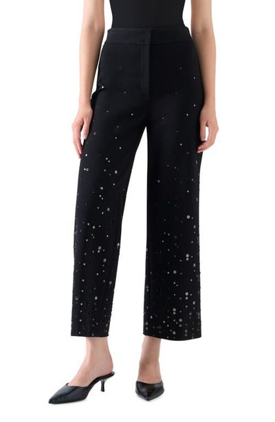 Akris punto Akris punto Chieko Embellished Crop Wide Leg Pants
