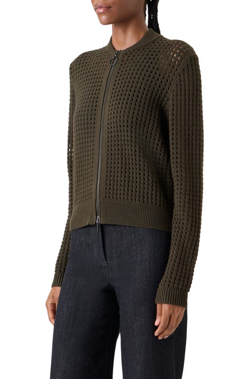 Akris punto Akris punto Chunky Open Stitch Zip Cardigan