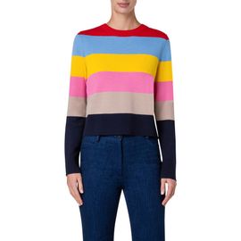Akris punto Akris punto Colorblock Stripe Crewneck Sweater