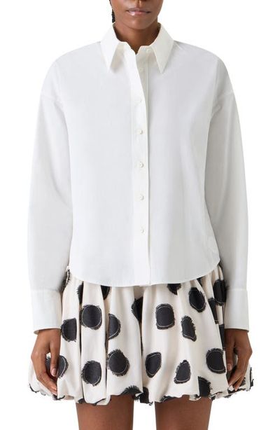 Akris punto Akris punto Crop Cotton Poplin Button-Up Shirt
