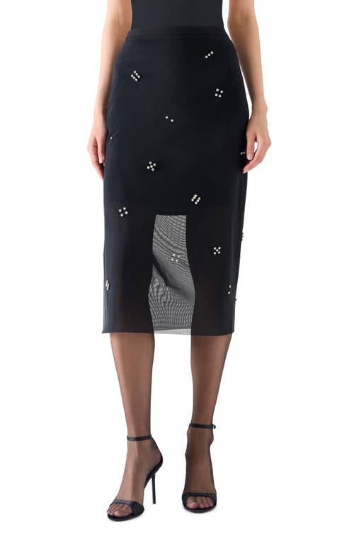 Akris punto Akris punto Diamond Dice Mesh Pencil Skirt