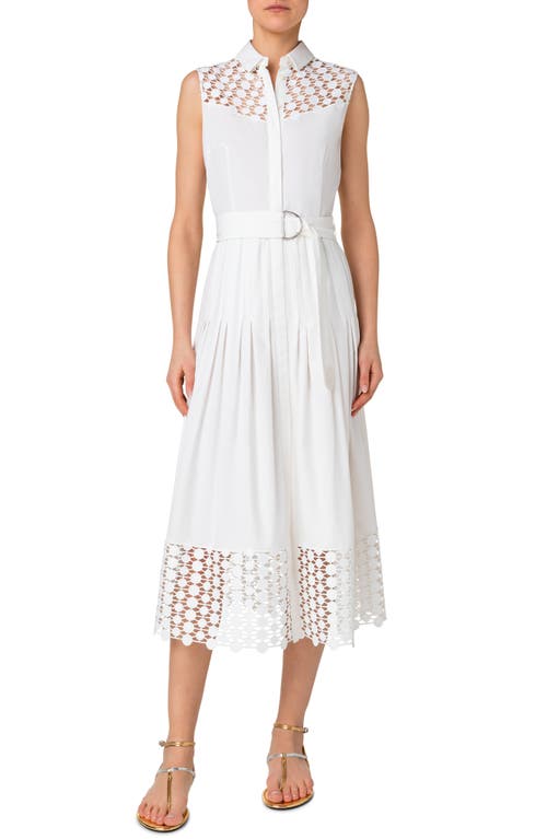 Akris punto Akris punto Dot Guipure Lace & Gabardine A-Line Dress