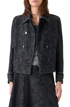 Akris punto Akris punto Double Breasted Heavyweight Cotton Denim Jacket