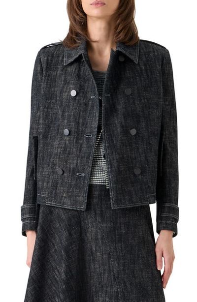 Akris punto Akris punto Double Breasted Heavyweight Cotton Denim Jacket