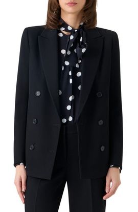 Akris punto Akris punto Double Breasted Virgin Wool Tricotine Jacket