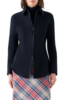 Akris punto Akris punto Double Knit Wool Blend Zip Up Jacket