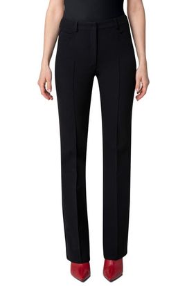Akris punto Akris punto Faye Pintucked Bootcut Stretch Crepe Pants