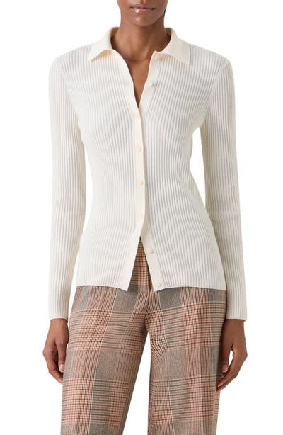 Akris punto Akris punto Fitted Merino Wool Rib Cardigan
