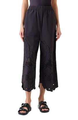 Akris punto Akris punto Flower Eyelet Cotton Poplin Crop Pants