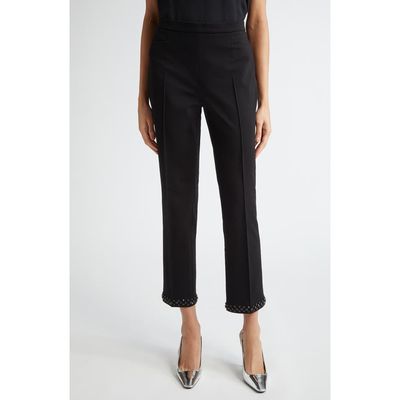 Akris punto Akris punto Franca Embellished Crop Straight Leg Pants