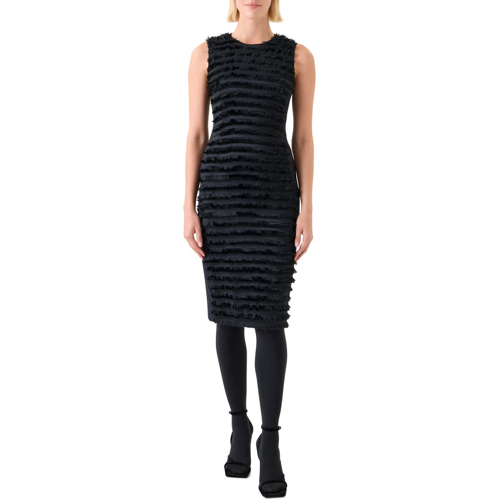Akris punto Akris punto Fringe Stripe Sleeveless Dress