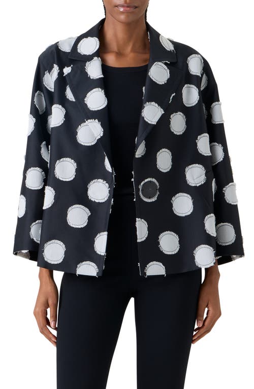 Akris punto Akris punto Fringed Fil Coupé Polka Dot Jacquard Jacket