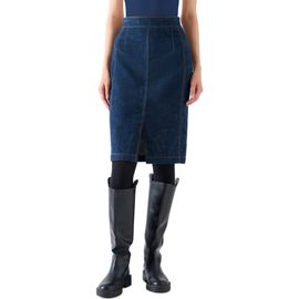 Akris punto Akris punto High Waist Denim Pencil Skirt