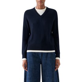Akris punto Akris punto Layered Look Virgin Wool & Cashmere Sweater