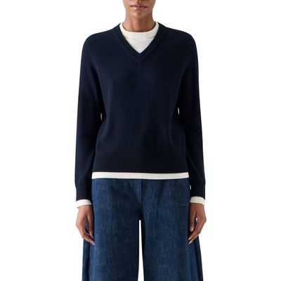 Akris punto Akris punto Layered Look Virgin Wool & Cashmere Sweater