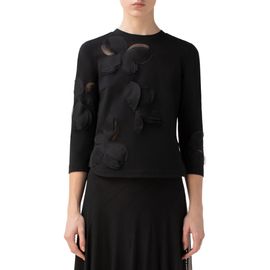 Akris punto Akris punto Magnolia Appliqué Jersey Sweater