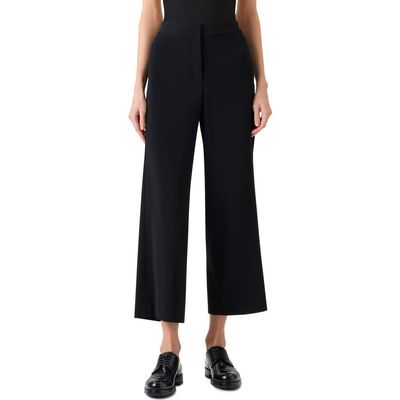 Akris punto Akris punto Marlon Laser Cut Crepe Crop Wide Leg Pants