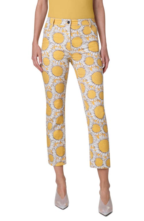Akris punto Akris punto Maru Print Tapered Leg Ankle Jeans
