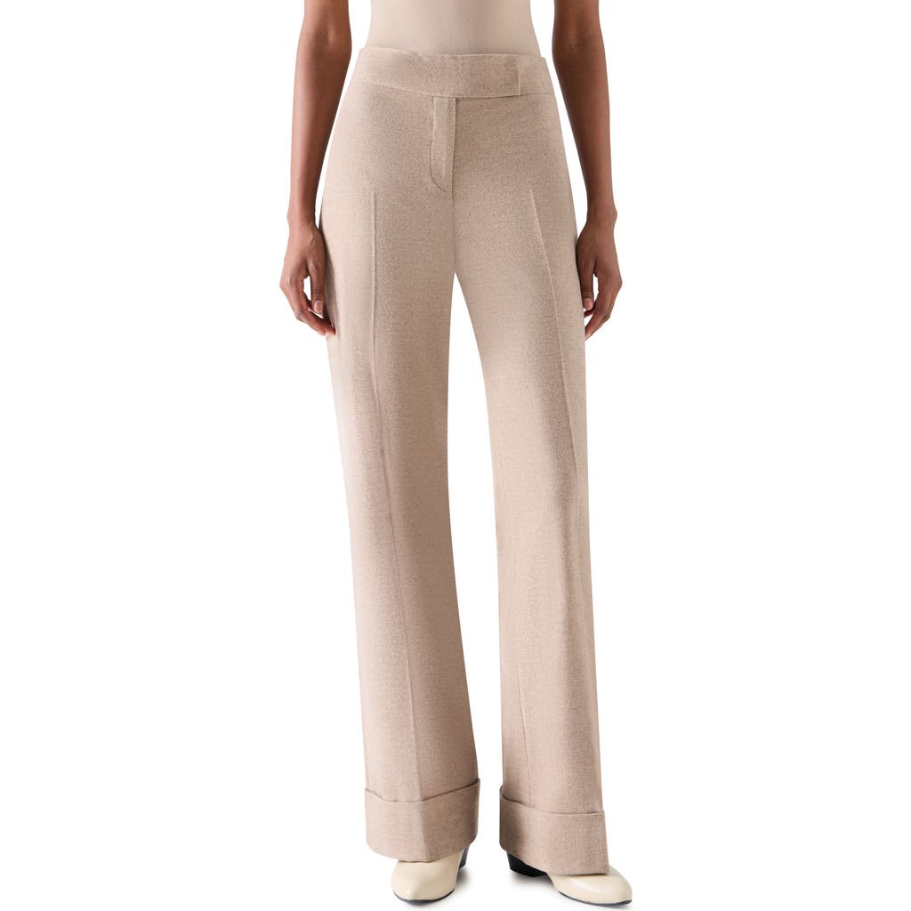 Akris punto Akris punto Milly Wool Flannel Wide Leg Pants