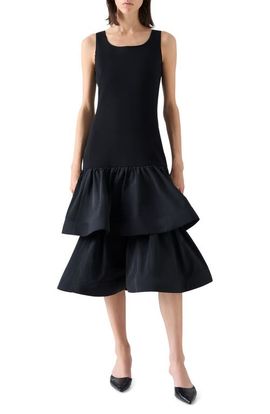 Akris punto Akris punto Mixed Media Jersey Midi Dress