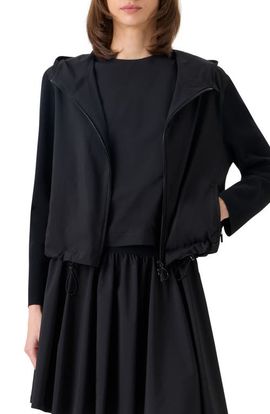 Akris punto Akris punto Mixed Media Stretch Merino Wool Parachute Jacket