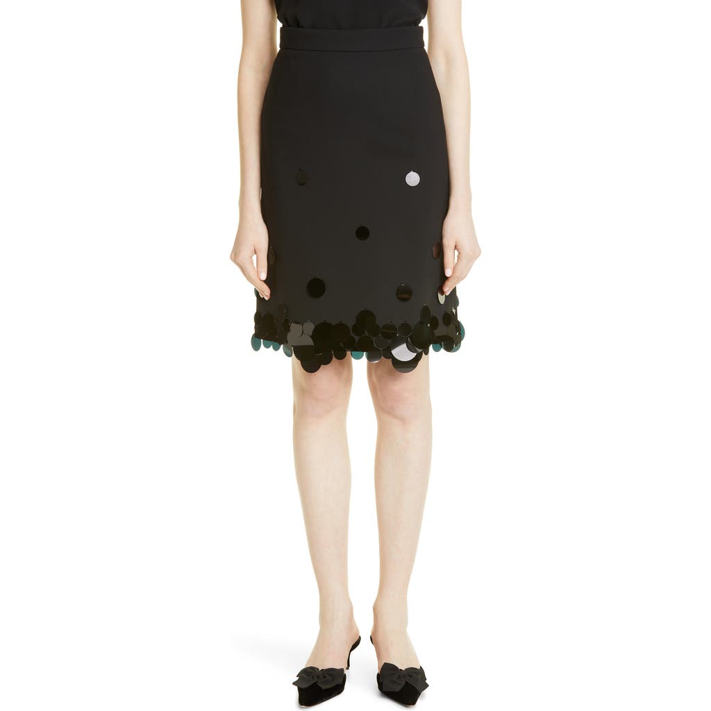 Akris punto Akris punto Paillettes Wool Crepe Skirt