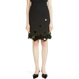 Akris punto Akris punto Paillettes Wool Crepe Skirt