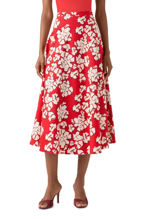 Akris punto Akris punto Papercut Flower Stretch Denim Midi Skirt