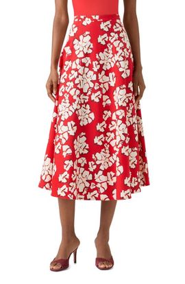 Akris punto Akris punto Papercut Flower Stretch Denim Midi Skirt