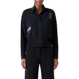 Akris punto Akris punto Papercut Flowers Laser Cut Crepe Shirt