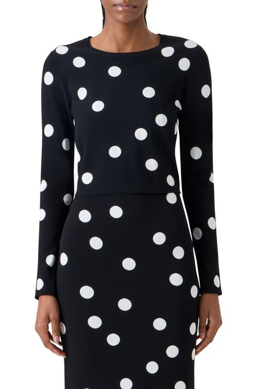 Akris punto Akris punto Polka Dot Jacquard Fitted Sweater