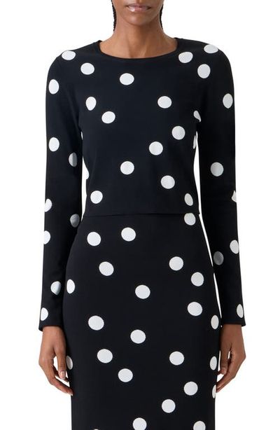 Akris punto Akris punto Polka Dot Jacquard Fitted Sweater