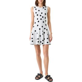Akris punto Akris punto Polka Dot Jacquard Knit Fit & Flare Dress