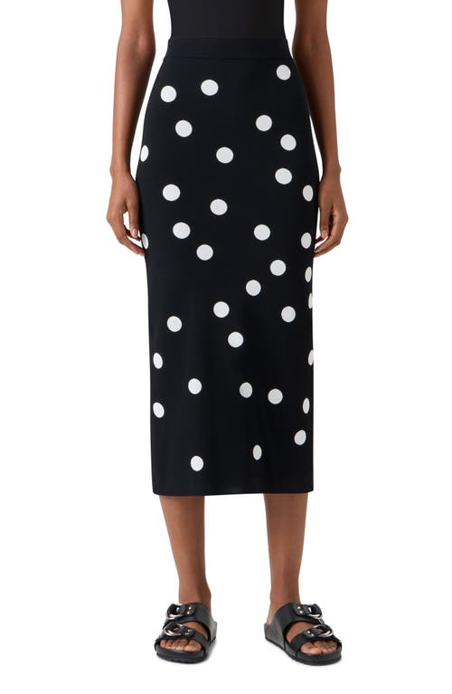Akris punto Akris punto Polka Dot Jacquard Knit Pencil Skirt