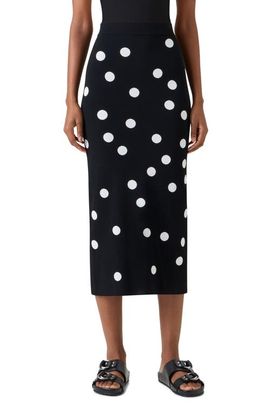 Akris punto Akris punto Polka Dot Jacquard Knit Pencil Skirt