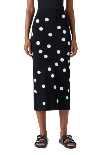 Akris punto Akris punto Polka Dot Jacquard Knit Pencil Skirt