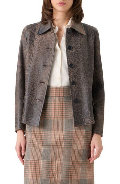 Akris punto Akris punto Relaxed Fit Waxed Leather Jacket