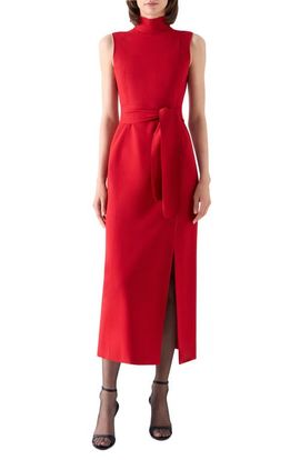 Akris punto Akris punto Signature Jersey Mock Neck Midi Dress
