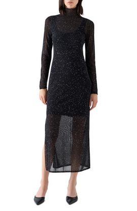 Akris punto Akris punto Starry Sky Metallic Tulle Midi Dress