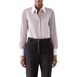Akris punto Akris punto Stretch Cotton Microstripe Shirt