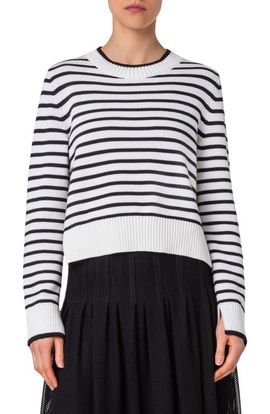 Akris punto Akris punto Stripe Boxy Cotton Sweater