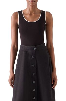 Akris punto Akris punto Tipped Merino Wool Sweater Tank