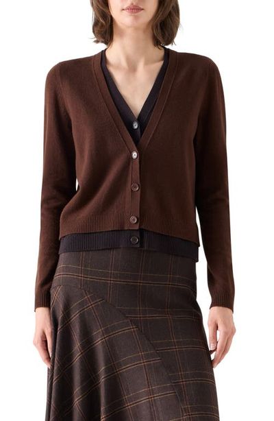 Akris punto Akris punto Wool & Cashmere Trompe l'Oeil Cardigan