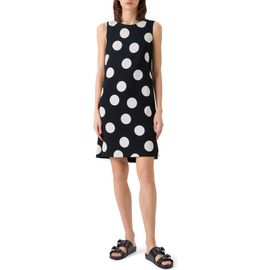 Akris punto Akris punto X-Large Polka Dot Stretch Crepe A-Line Minidress