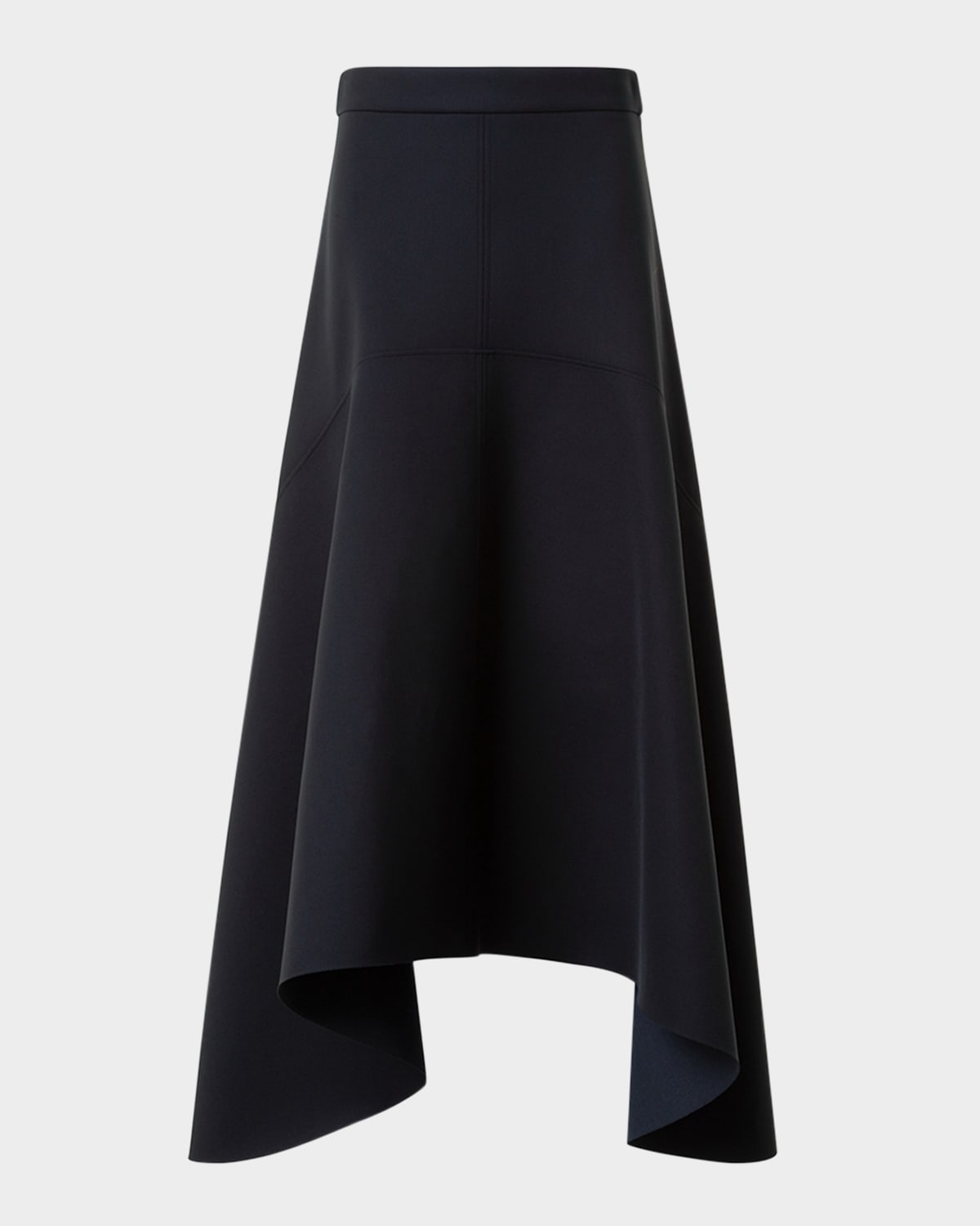 Akris punto Asymmetrical Neoprene Midi Skirt