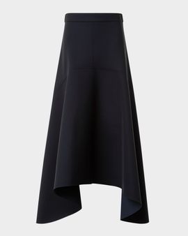 Akris punto Asymmetrical Neoprene Midi Skirt