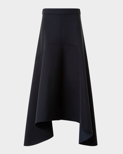 Akris punto Asymmetrical Neoprene Midi Skirt