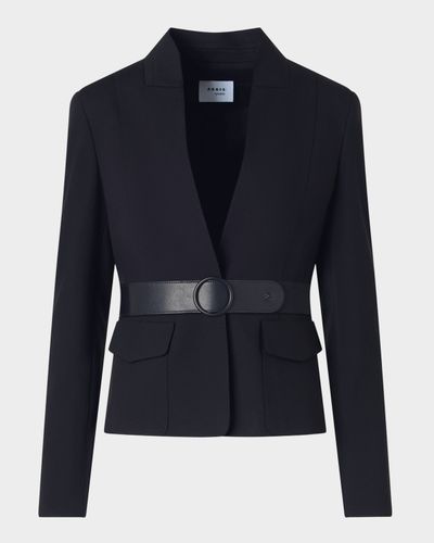 Akris punto Belted Signature Viscose Jersey Jacket