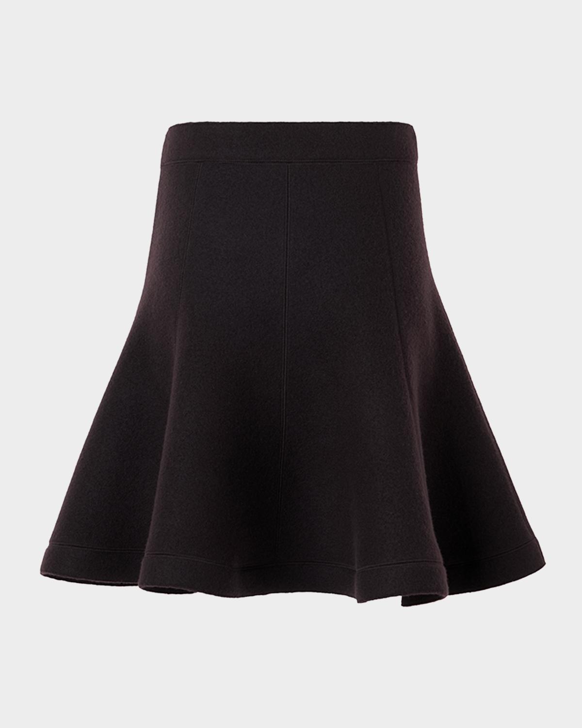 Akris punto Boiled Wool Panel Mini Skirt