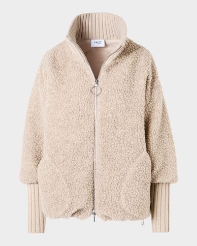 Akris punto Bouclé Fleece Relaxed-Fit Coat
